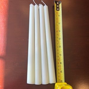 New 9inch pillar candles white. 4 in total